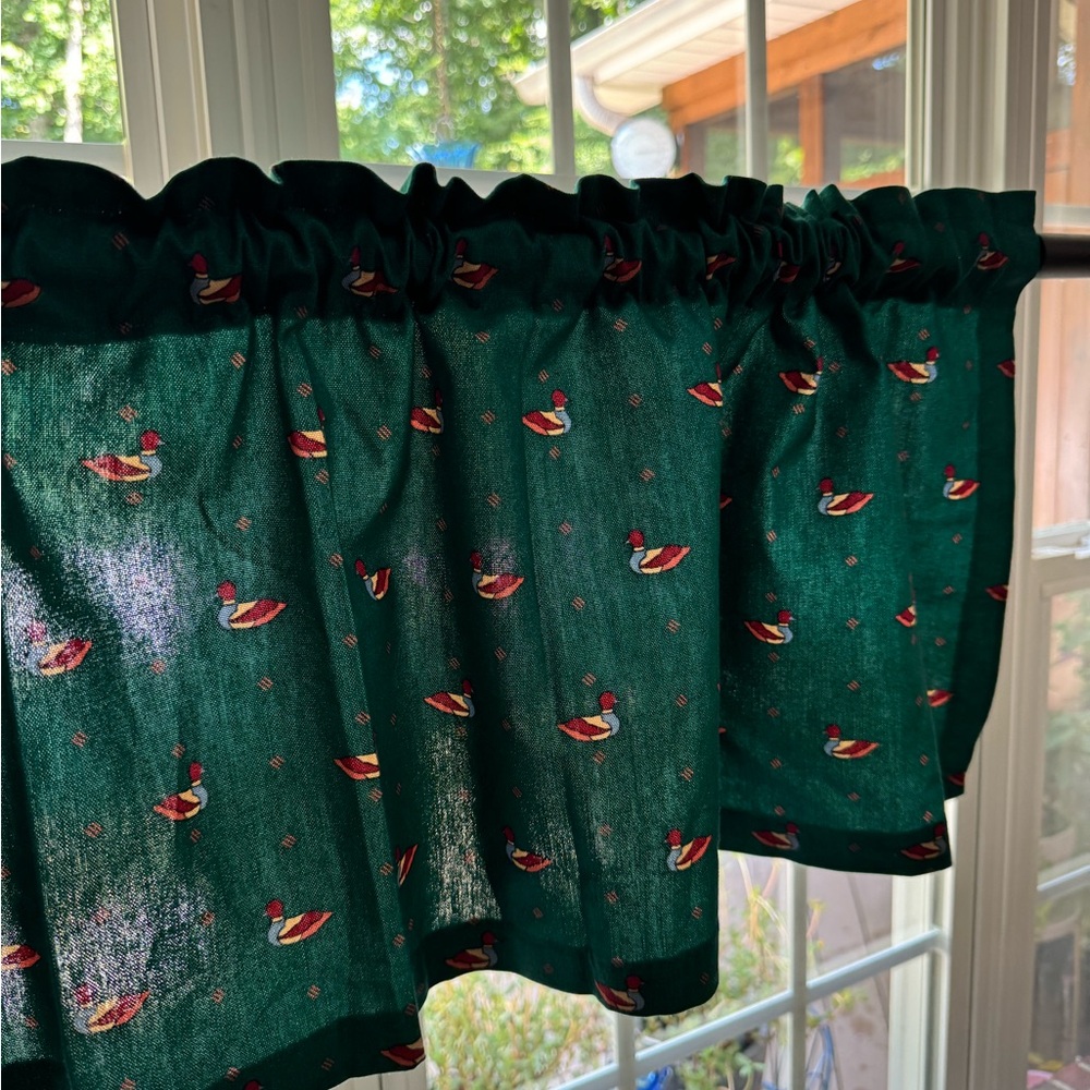 Vintage Valance  Lined Insulated Curtain Valance Drape Rod Pocket set off 2